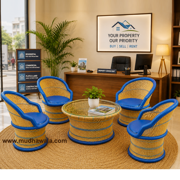 blue colour mudha chair from Farrukhnagar