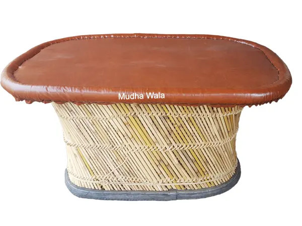 Leatherette Top Mudha Table – Design 02 – TB-05 – handmade by Mudha Wala
