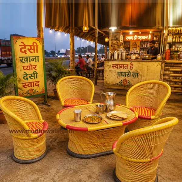 Mudha Chair & Table Set – Design 02 – CH-09 – handmade by Mudha Wala