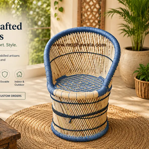 High Back Mudha Chair – Design 08 – CH-10 – handmade by Mudha Wala