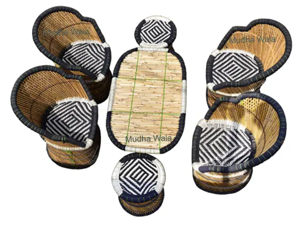Mudha Chair & Table Set – Design 07 – CH-46 – handmade by Mudha Wala