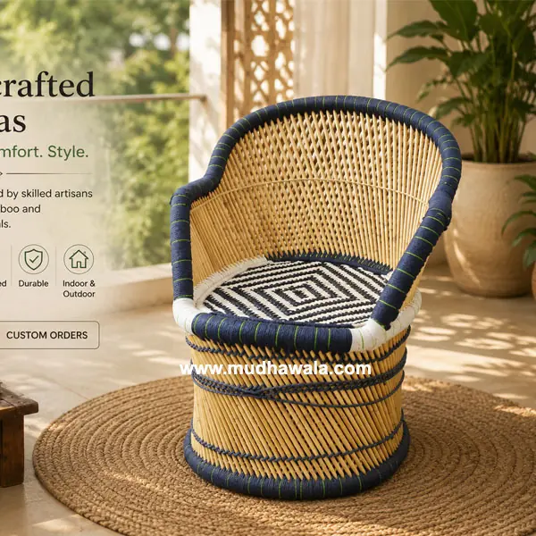 Handrest Mudha Chair – Design 33 – CH-60 – handmade by Mudha Wala