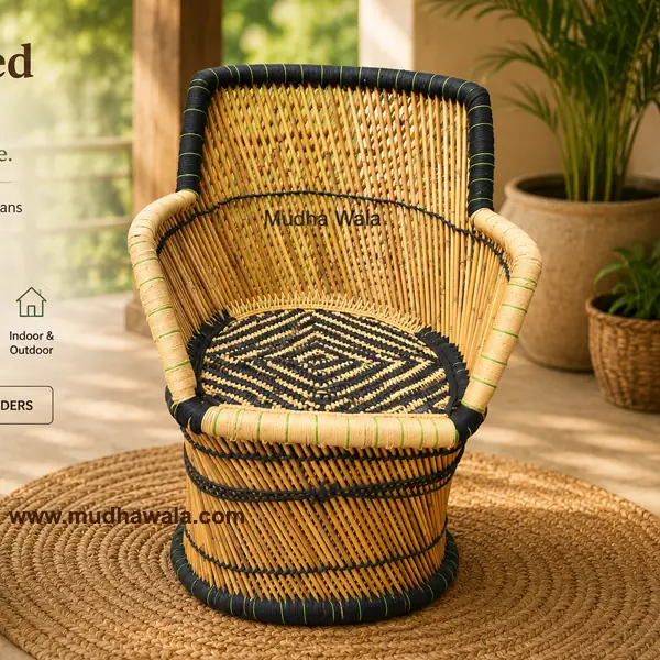 Handrest Mudha Chair – Design 35 – CH-62 – handmade by Mudha Wala