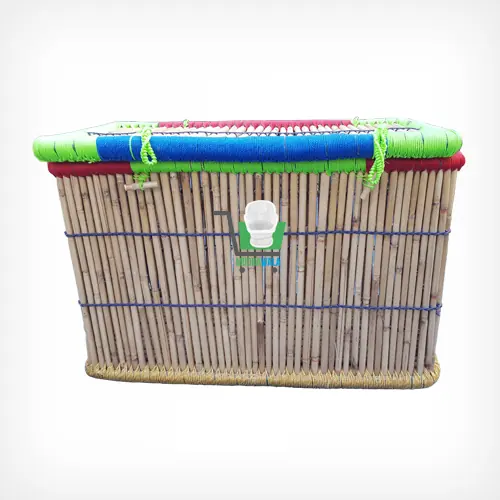 Bamboo Laundry Box – Design 01 – RK-09 – handmade by Mudha Wala