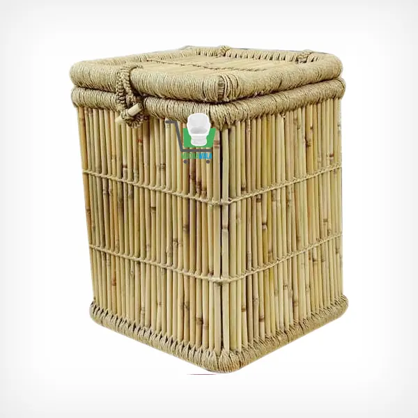 Bamboo Laundry Box – Design 02 – RK-11 – handmade by Mudha Wala
