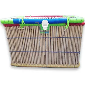 Bamboo Laundry Box – Design 03 – RK-12 – handmade by Mudha Wala