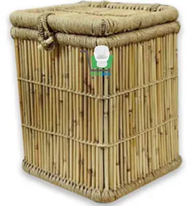 Bamboo Laundry Box – Design 04 – RK-15 – handmade by Mudha Wala