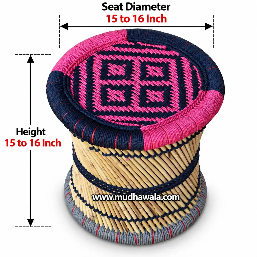 Mudha Stool – Design 16 – ST-16 – handmade by Mudha Wala