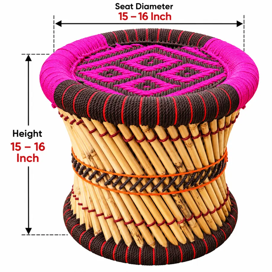 Mudha Stool – Design 18 – ST-18 – handmade by Mudha Wala