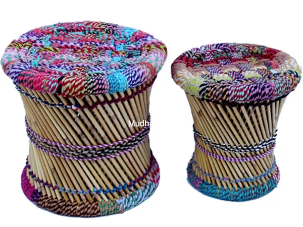 Pair of Mudha Stools – Design 01 – ST-26 – handmade by Mudha Wala