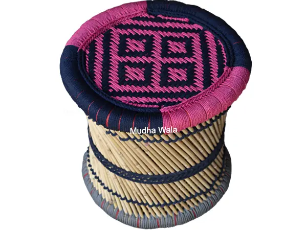 Mudha Stool – Design 25 – ST-27 – handmade by Mudha Wala