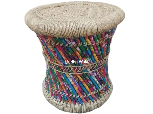 Mudha Stool – Design 26 – ST-28 – handmade by Mudha Wala
