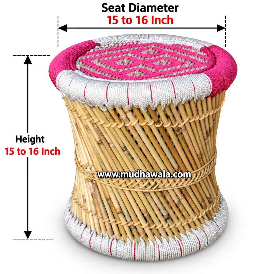 Mudha Stool – Design 32 – ST-36 – handmade by Mudha Wala