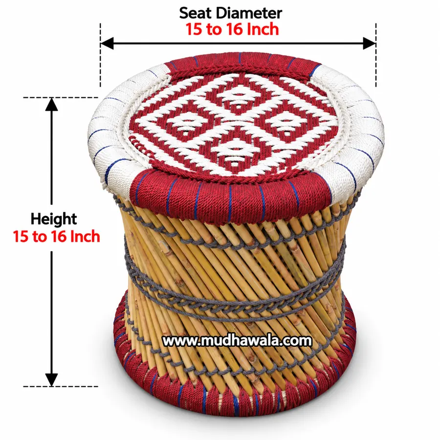 Mudha Stool – Design 34 – ST-38 – handmade by Mudha Wala