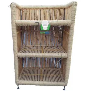 Bamboo Shoe Rack – Design 01 – RK-06 – handmade by Mudha Wala