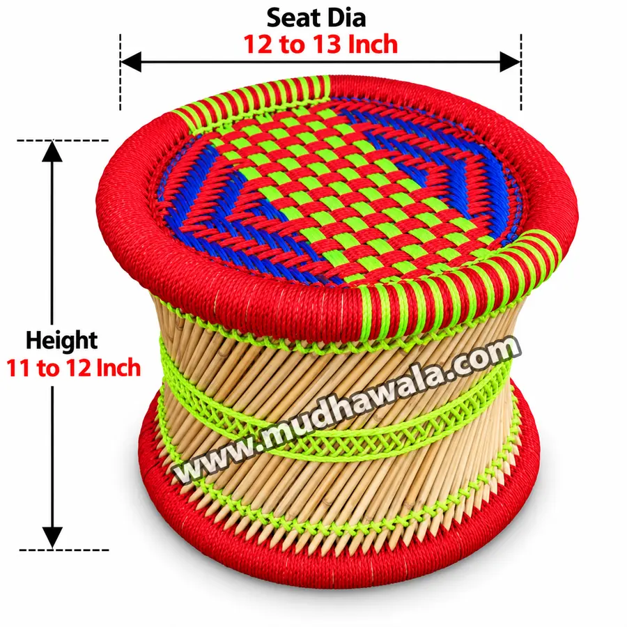 Small Mudha Stool – Design 02 – ST-48 – handmade by Mudha Wala