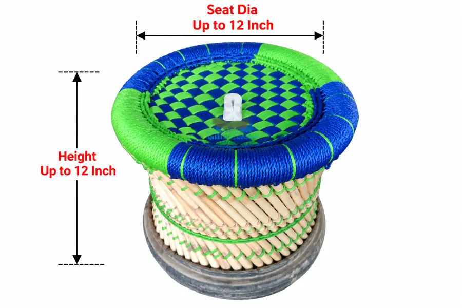 Small Mudha Stool – Design 04 – ST-50 – handmade by Mudha Wala