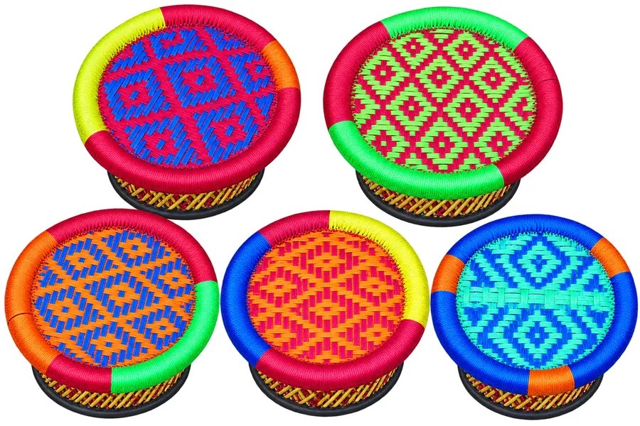Small Mudha Stool Set – Design 01 – ST-55 – handmade by Mudha Wala
