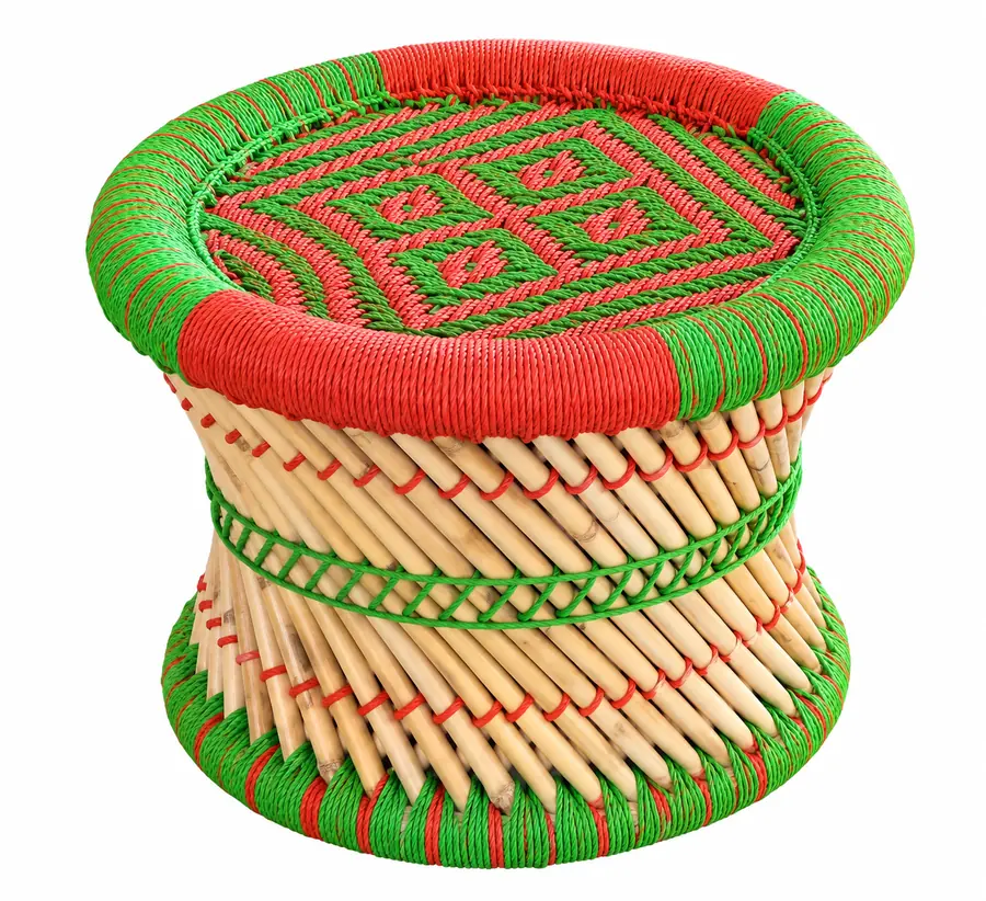 Small Mudha Stool – Design 09 – ST-56 – handmade by Mudha Wala