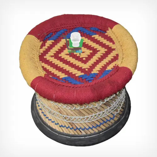 Small Mudha Stool – Design 15 – ST-62 – handmade by Mudha Wala