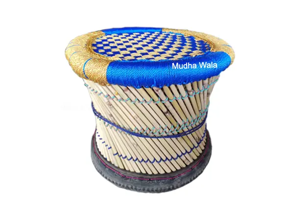 Small Mudha Stool – Design 20 – ST-67 – handmade by Mudha Wala