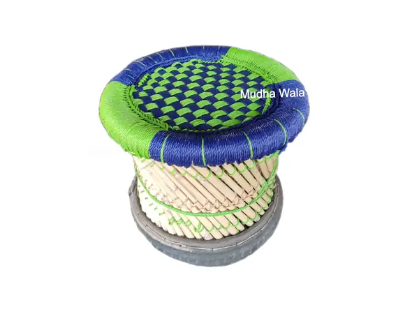 Small Mudha Stool – Design 24 – ST-71 – handmade by Mudha Wala