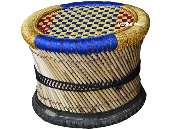 Small Mudha Stool – Design 25 – ST-72 – handmade by Mudha Wala
