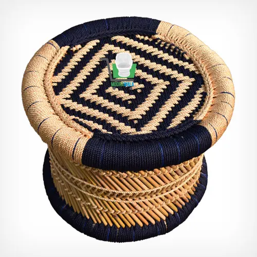Small Mudha Stool – Design 38 – ST-86 – handmade by Mudha Wala