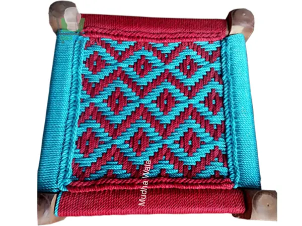 Wooden Pidha – Design 04 – WP-04 – handmade by Mudha Wala