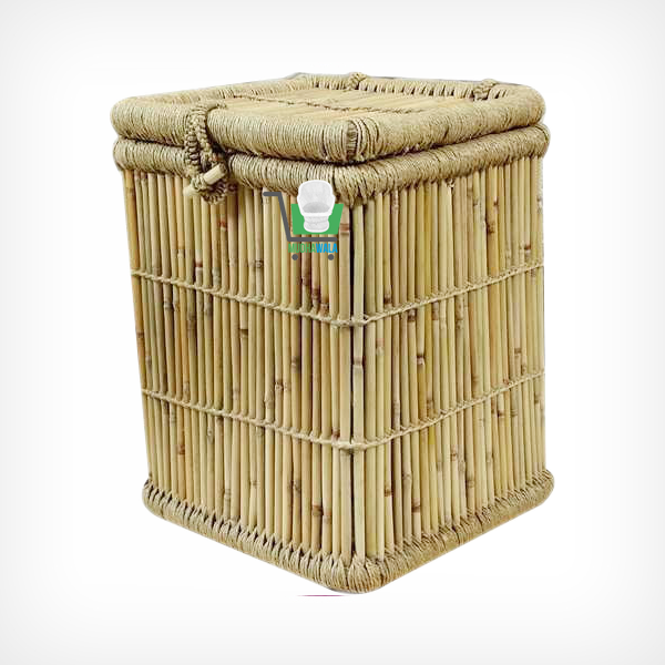 From Farrukhnagar Sarkanda Bamboo Munj Rope Handmade Laundry Basket Storage Solution