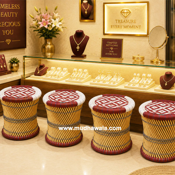 red and white mooda stool manufacturer in Farrukhnagar